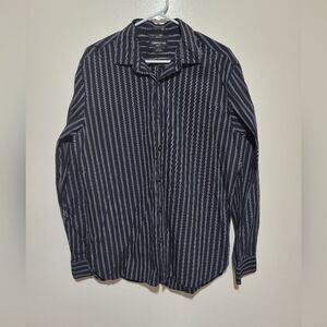 Claiborne Slim Fit Mens Striped Long Sleeve‎ Button Up Shirt